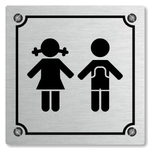 WC společné, 100x100mm, stříbrná, Kansas